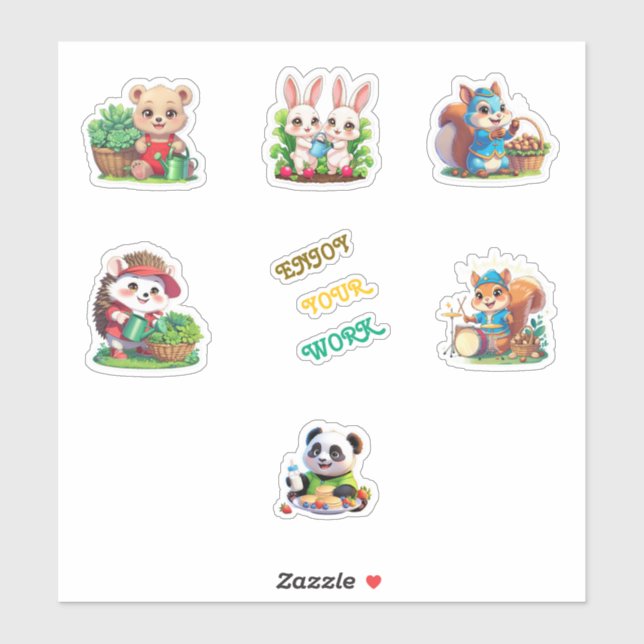 Adapter  Animals utskrivbar etikett Lakan (Ark)