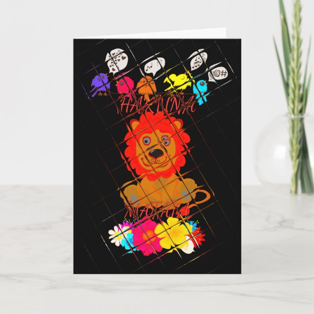Adapter Baby Lejon Art Design Motif Kort (Framsida)
