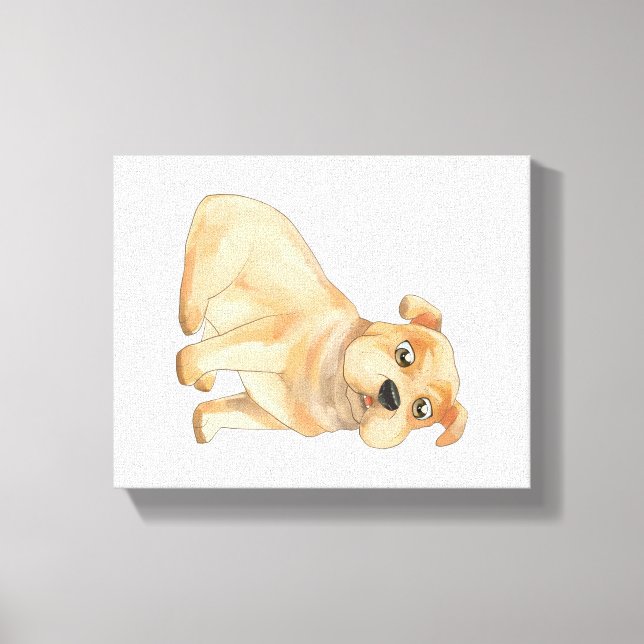 Adapter Bulldog Wall Art Art | Pitbull Owner Gift Canvastryck (Framsida)