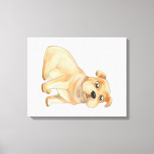 Adapter Bulldog Wall Art Art | Pitbull Owner Gift Canvastryck (Framsida)