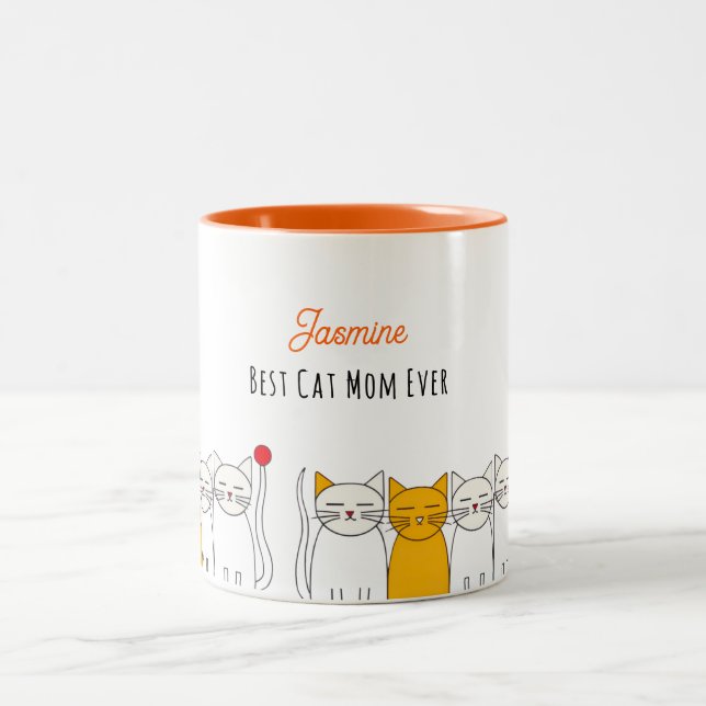 Adapter Cats Mugg - Personlig Cat Mamma Gift Idea (Center)
