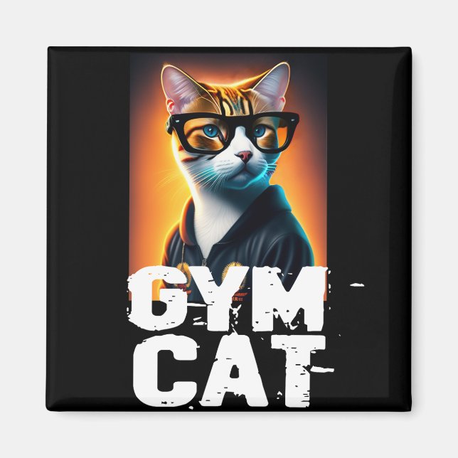 Adapter Cute Cat i Trackdress Magnet (Framsidan)