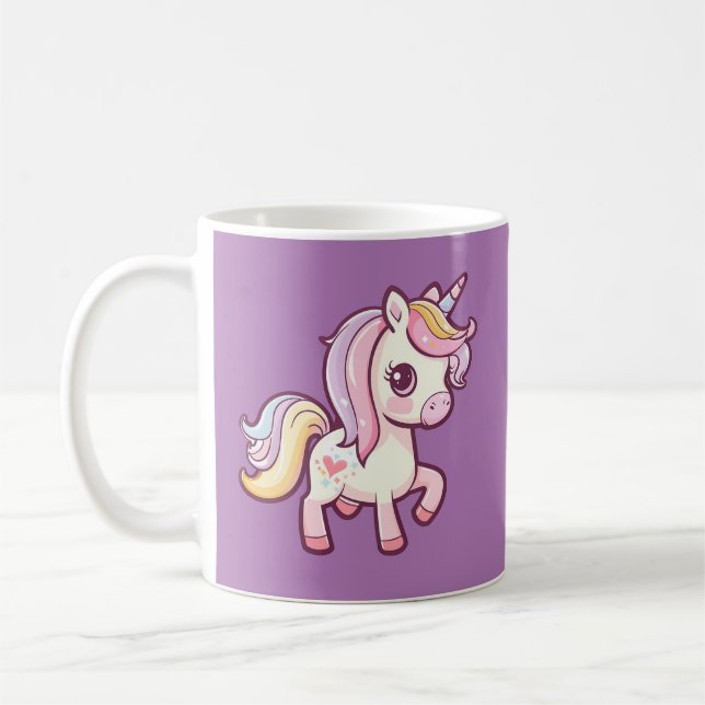 Adapter Cute Pastel Unicorn Kaffemugg (Vänster)