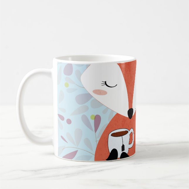 Adapter Dam Fox Löv-bakgrund Kaffemugg (Vänster)