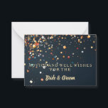 Adapter för Faux Foil Bröllop i guld Rådkort<br><div class="desc">Det här är Affärskortet med det tomma Eleganten Guld Faux Foil Bröllop Advice Card. Det här kortet med guld glitter. Det är perfekt som bröllop placerar kort, affärskort med mera. Klicka på knappen Anpassa för att anpassa designen.</div>