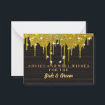 Adapter för Faux Foil Bröllop i guld Rådkort<br><div class="desc">Det här är Affärskortet med det tomma Eleganten Guld Faux Foil Bröllop Advice Card. Det här kortet med guld glitter. Det är perfekt som bröllop placerar kort,  affärskort med mera. Klicka på knappen Anpassa för att anpassa designen.</div>