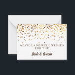 Adapter för Faux Foil Bröllop i guld Rådkort<br><div class="desc">Det här är Affärskortet med det tomma Eleganten Guld Faux Foil Bröllop Advice Card. Det här kortet med guld glitter. Det är perfekt som bröllop placerar kort,  affärskort med mera. Klicka på knappen Anpassa för att anpassa designen.</div>