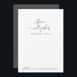 Adapter för Finare Script Bröllop well Önskemål Rådkort<br><div class="desc">Detta finare-skript, bröllop well önskemål, avrådningskort är perfekt för ett modernt bröllop. Den enkla och elegant designen har skript av typen klassisk och finare i svartvitt. De här korten är perfekter för bröllop, möhippa, babydusch, studentfest och mycket mer. Anpassa korten med namn från bruden och brudgummen, blivande föräldrar eller student....</div>