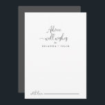 Adapter för Finare Script Bröllop well Önskemål Rådkort<br><div class="desc">Detta finare-skript, bröllop well önskemål, avrådningskort är perfekt för ett modernt bröllop. Den enkla och elegant designen har skript av typen klassisk och finare i svartvitt. De här korten är perfekter för bröllop, möhippa, babydusch, studentfest och mycket mer. Anpassa korten med namn från bruden och brudgummen, blivande föräldrar eller student....</div>