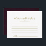 Adapter för Guld Burgundy Calligraphy Bröllop Vykort<br><div class="desc">Det här bröllop-telefonjokertecknet för burgundisk kalligrafi i guld är en perfekt för ett bröllop som ligger i närheten. Den enkla utformningen och utformningen av eleganten har en guld-typisk manusstil och finare-typgrafi i vit och maronbakgrunden.Korten är perfekter för bröllop, möhippa, babydusch, studentfest och mycket annat. Anpassa korten med namn från bruden...</div>