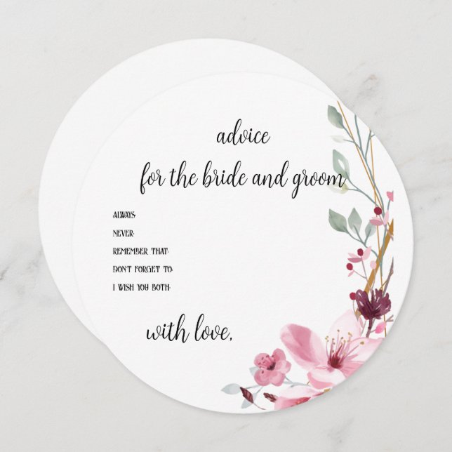 Adapter för Möhippa för blommigt Advice Inbjudningar (Fram/baksida)