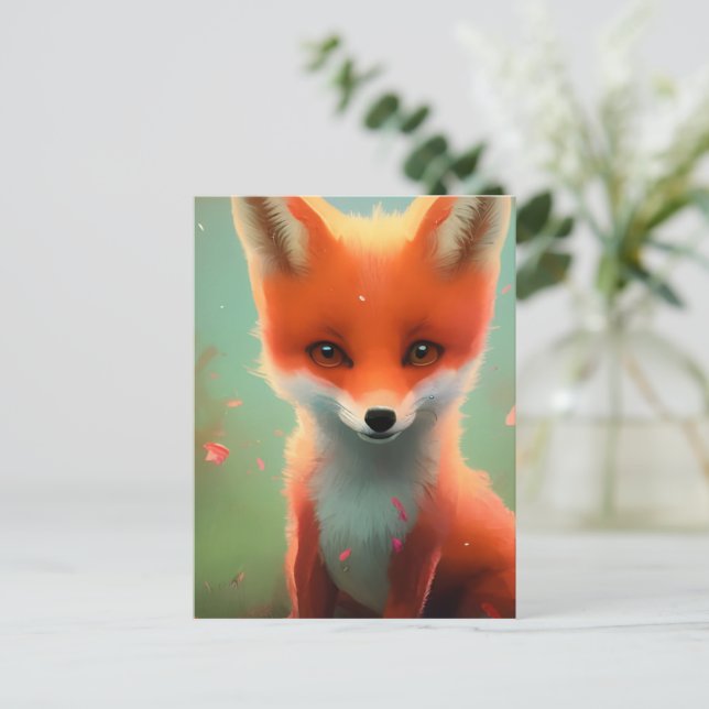 Adapter för Röd fox-vykort Vykort (Stående Fram)