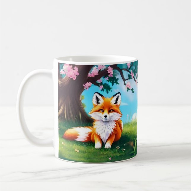 Adapter Fox Sitta under Träd Kaffemugg (Vänster)