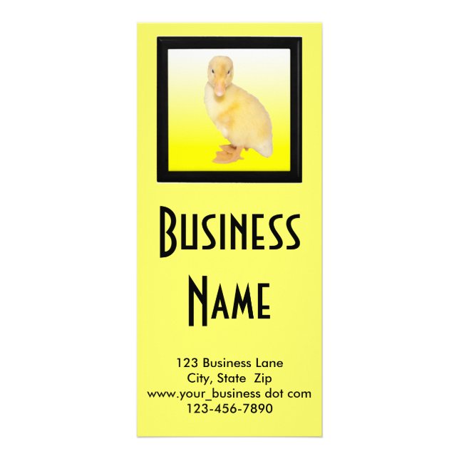 Adapter Gult Duckling Photo Animal Care Anpassning Reklamkort (Framsidan)