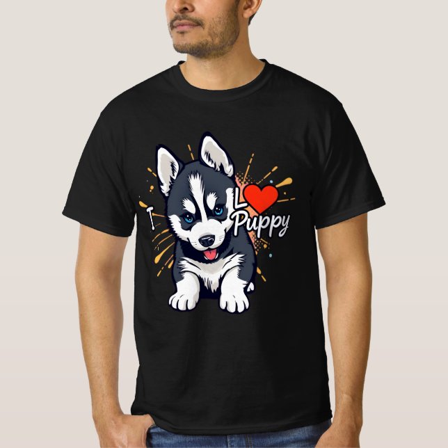 Adapter Hund älskare Design T Shirt (Framsida)