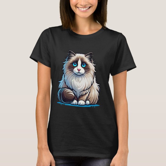 Adapter-kattdesign för Ragdoll T Shirt (Framsida)