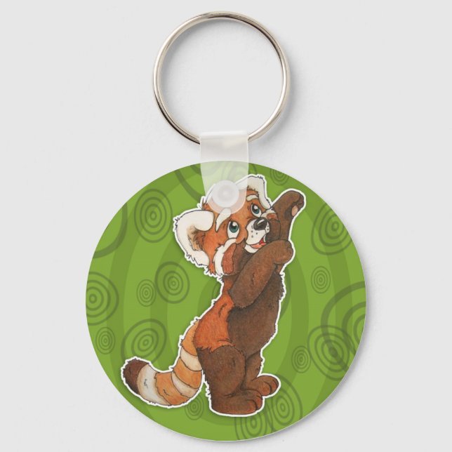 Adapter Red Panda Keychain Nyckelring (Framsida)
