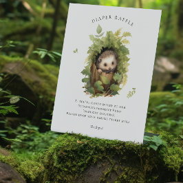 Adapter Watercolor Hedgehog Diaper Raffle Sign