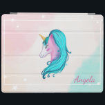 Adapter Watercolor Unicorn Magic Stars Ombre iPad Skydd<br><div class="desc">En dålig magisk enhörning. En elegant och en sofistikerad design.</div>