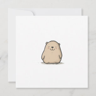Adapter Watercolor Wombat Julkort