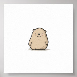 Adapter Watercolor Wombat Poster