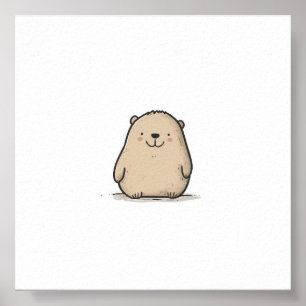 Adapter Watercolor Wombat Poster