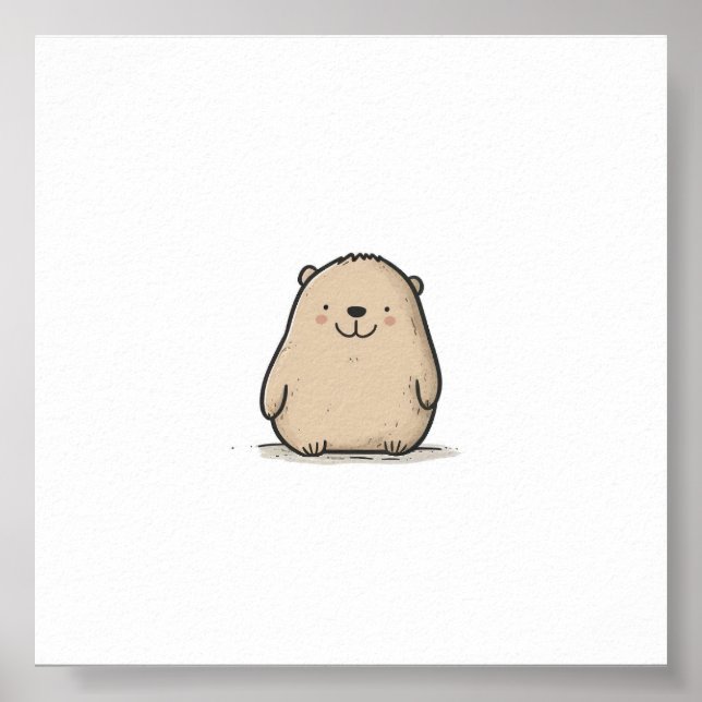 Adapter Watercolor Wombat Poster (Framsidan)