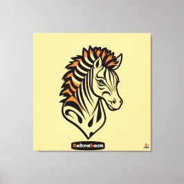 Adaptives ZebraLeon - Illustration Acrylwandkunst Canvastryck