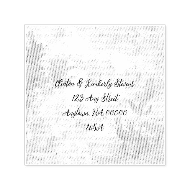 Adara Elegant Självbläckande Adressstämpel Självfärgande Stämpel (Design)