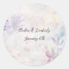 Adara Eleganta Anpassningsbara Rundstickeretikette Runt Klistermärke