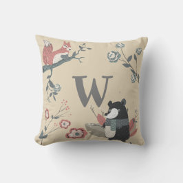ADD BREV - Nordic Woodland Animals Folkart Kids Kudde