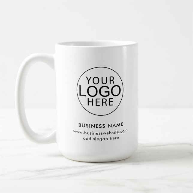 Add Business Logo Corporate Promotional Swag Kaffemugg (Vänster)