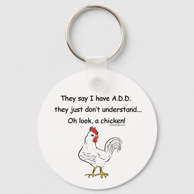 ADD Chicken Humor Nyckelring (Framsida)