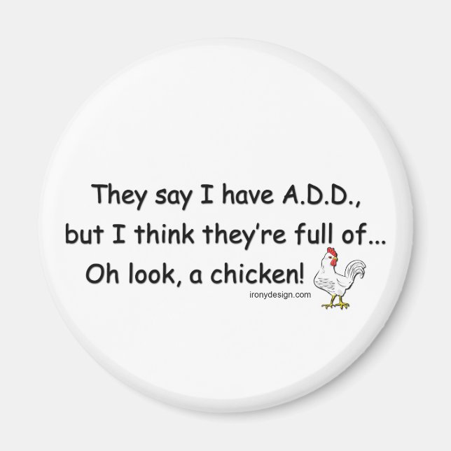 ADD Fullt of Chicken Humor Magnet (Framsidan)