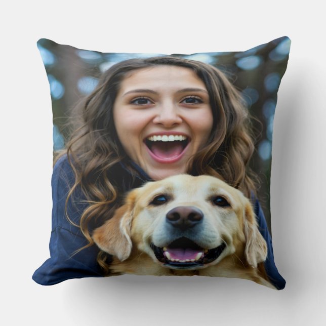 Add Labrador Retriever Photo Personalize Kudde (Framsida)