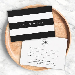 Add Logo Stripes & Custom Color Gift Certificate