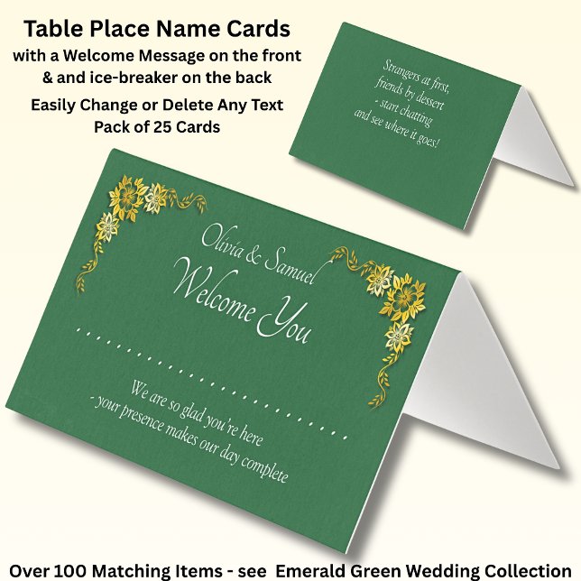 Add Name - Table Place Card - with Messages  Kort (Skapare uppladdad)
