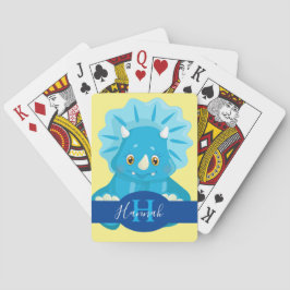 ADD NAMN | Blue Baby Dinosaur Casinokort
