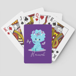 ADD NAMN | Butterflies & Baby Dinosaur Casinokort
