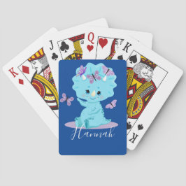ADD NAMN | Butterflies & Baby Dinosaur Casinokort