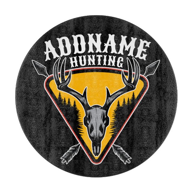 ADD NAMN Hunter Elk Skull Big Antlers Hjort Huntin (Framsidan)