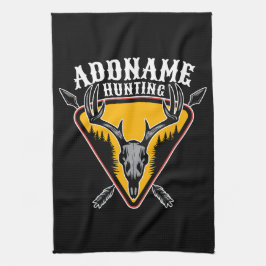 ADD NAMN Hunter Elk Skull Big Antlers Hjort Huntin Kökshandduk