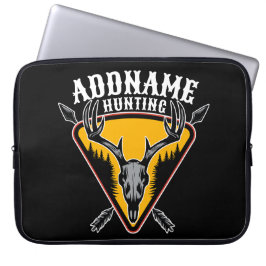 ADD NAMN Hunter Elk Skull Big Antlers Hjort Huntin Laptop Fodral