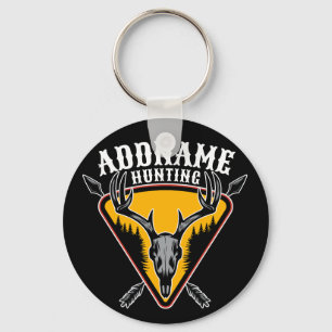 ADD NAMN Hunter Elk Skull Big Antlers Hjort Huntin Nyckelring