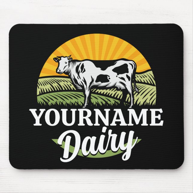 ADD NAMN Sunset Dairy Farm Grazing Holstein Cow Musmatta (Framsidan)