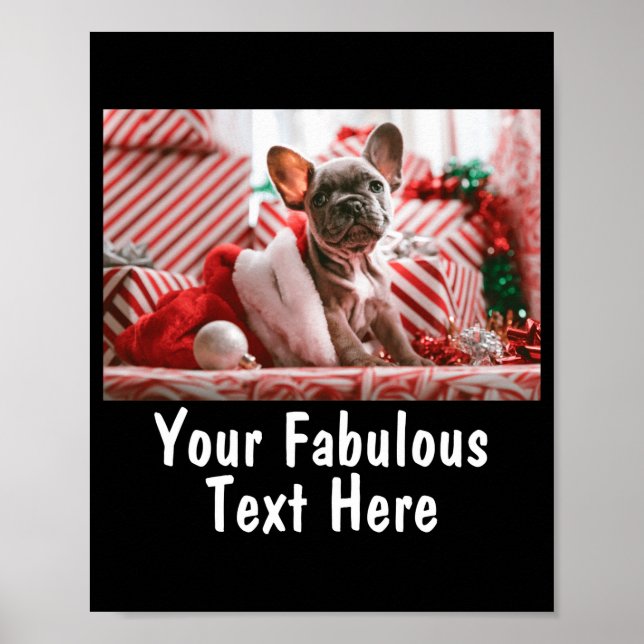 Add Photo And Text V Neck Red  Poster (Framsidan)