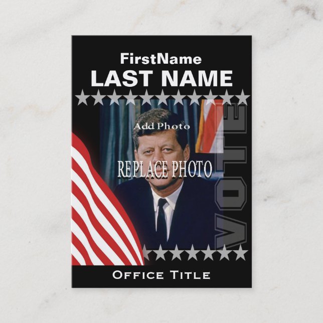 Add Photo Campaign Template Business Card Visitkort (Framsida)