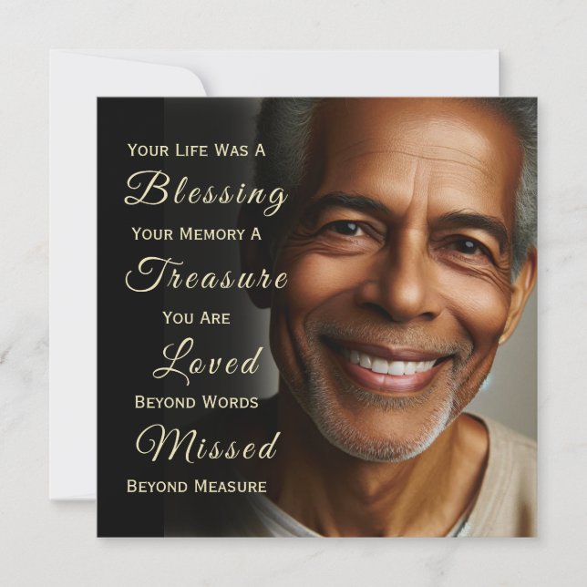 Add Photo Custom Memorial Invitation Inbjudningar (Framsida)