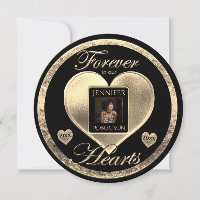 Add Photo Custom Memorial Invitation Inbjudningar (Framsida)