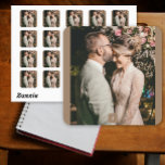 Add Photo Monogram Wedding Couple Fyrkantigt Klistermärke<br><div class="desc">Create a special wedding couple photo sticker. Add your favorite photo and monogram. Use the template to personalize.</div>